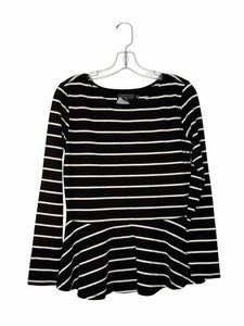Duffield Lane Size Small Blk/Wht Stripe Pre-Owned Top- Ladies