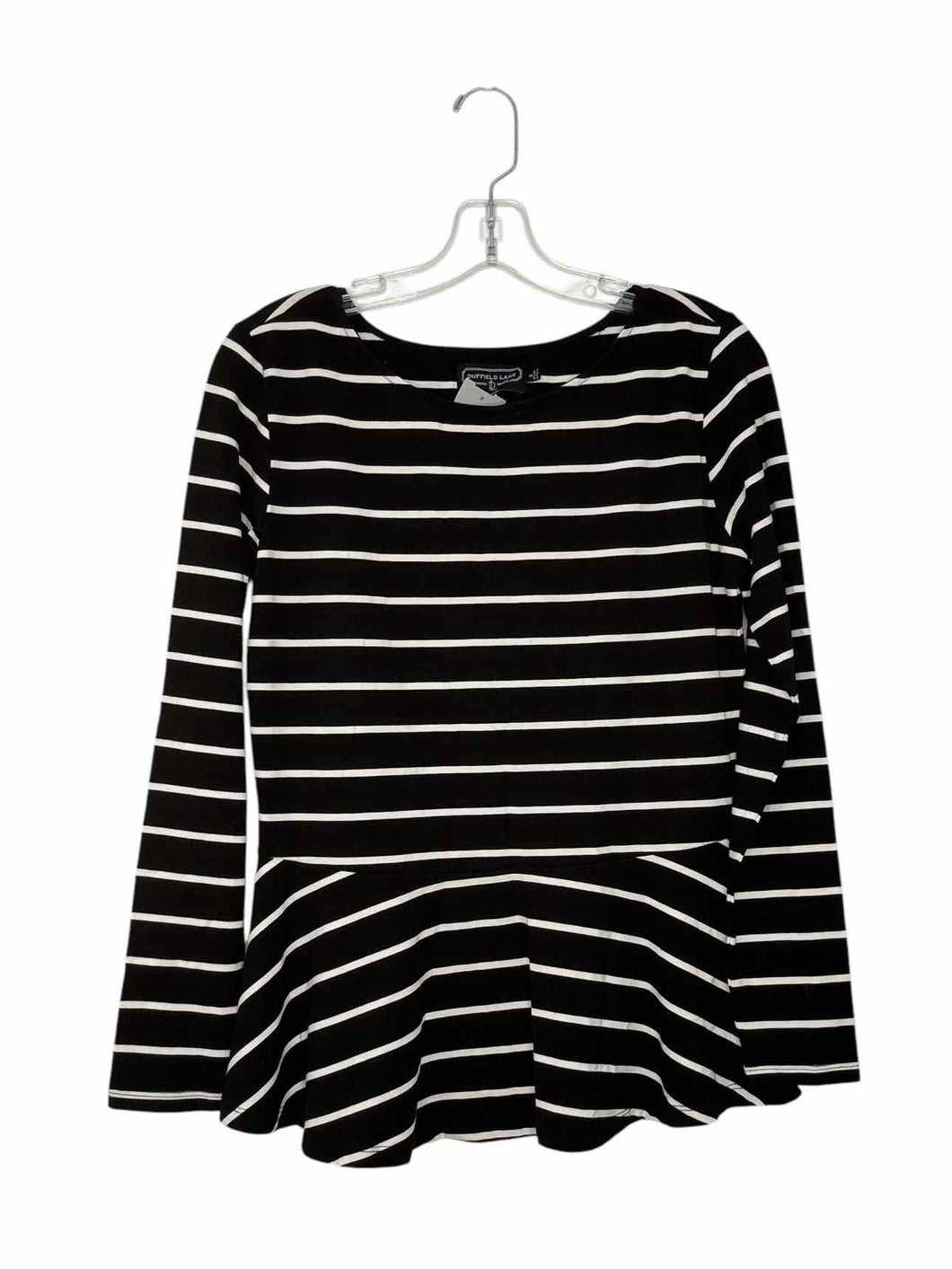 Duffield Lane Size Small Blk/Wht Stripe Pre-Owned Top- Ladies