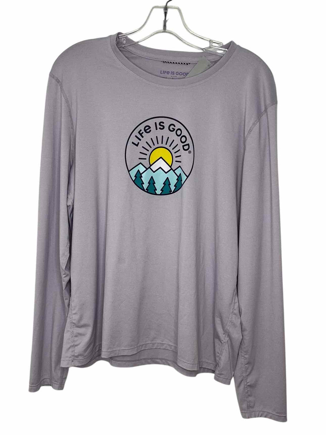 Life is Good Size Large Lilac Pre-Owned T-Shirt- Ladies