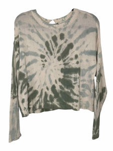 Z Supply Size Medium Wht/Grn Pre-Owned Sweater- Ladies