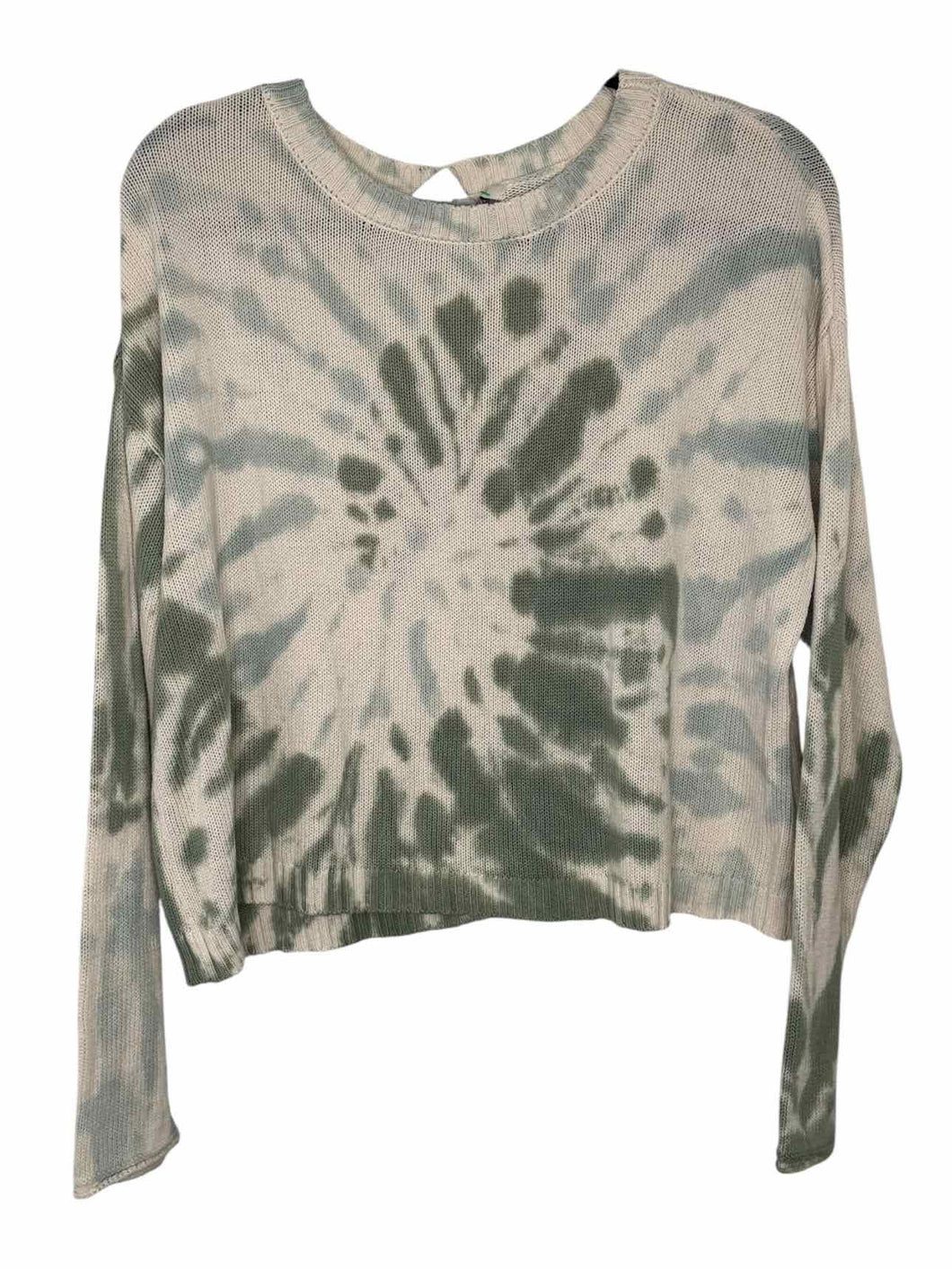 Z Supply Size Medium Wht/Grn Pre-Owned Sweater- Ladies