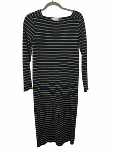 People Tree Size 8 Navy Stripe Pre-Owned Dress- Ladies