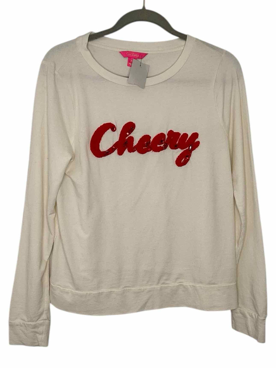 Lilly Pulitzer Size Medium White Pre-Owned Sweater- Ladies