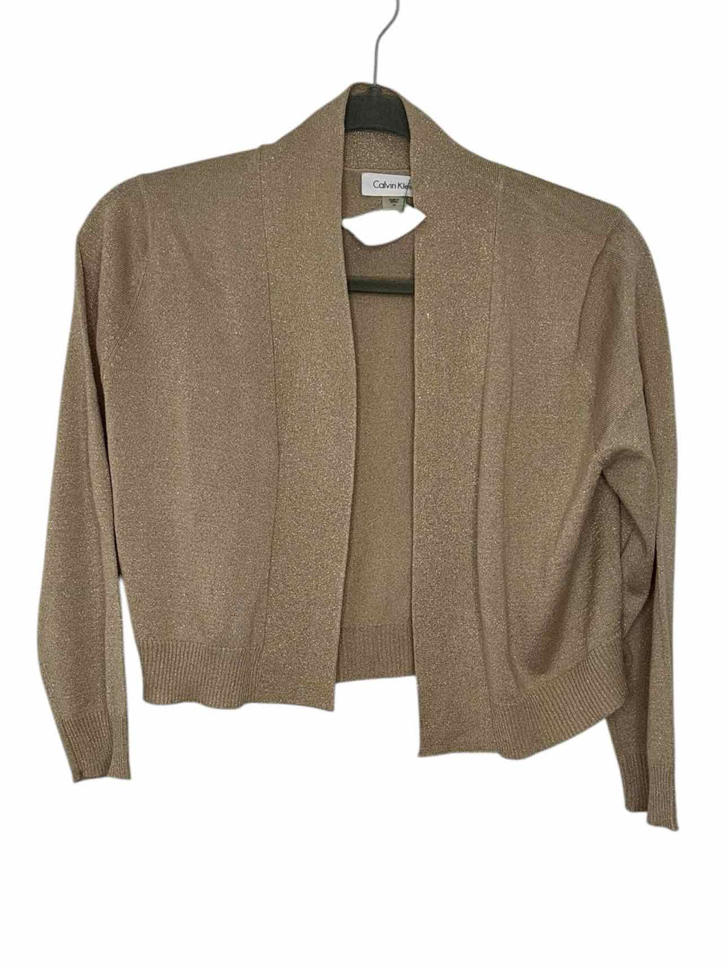 Calvin Klein Size Medium Gold Pre-Owned Sweater- Ladies