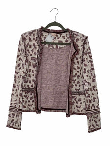 Esprit Size Small Cream Print Pre-Owned Sweater- Ladies