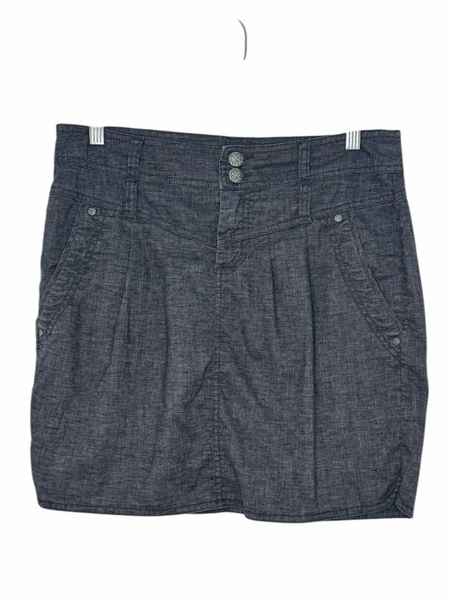 Prana Size 6 Charcoal Pre-Owned Skirt- Ladies