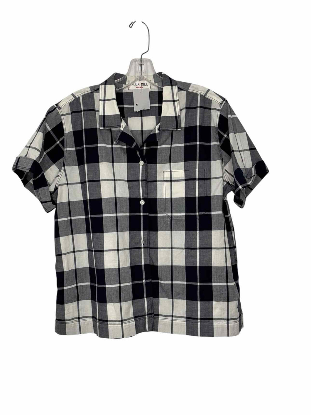 Alex Mill Size Large Blue Plaid Pre-Owned Shirt- Ladies