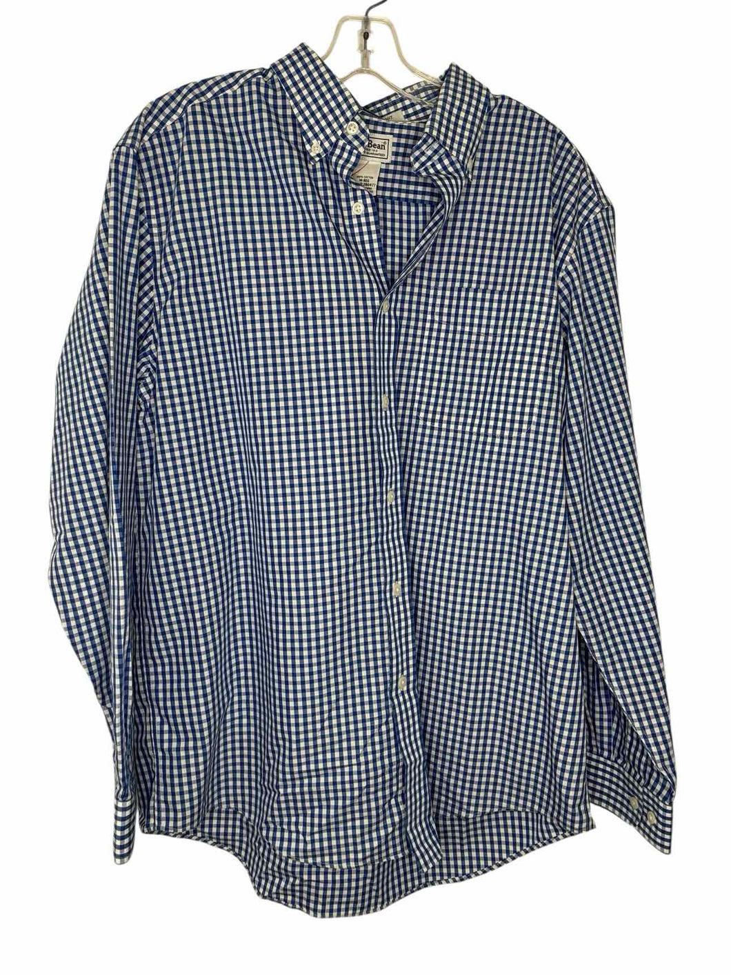 LL Bean Size M Blue Plaid Pre-Owned Shirt- Mens