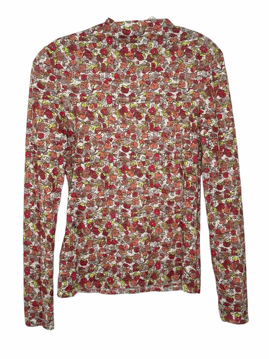 Collina Strada Size Medium White Floral Pre-Owned Top- Ladies