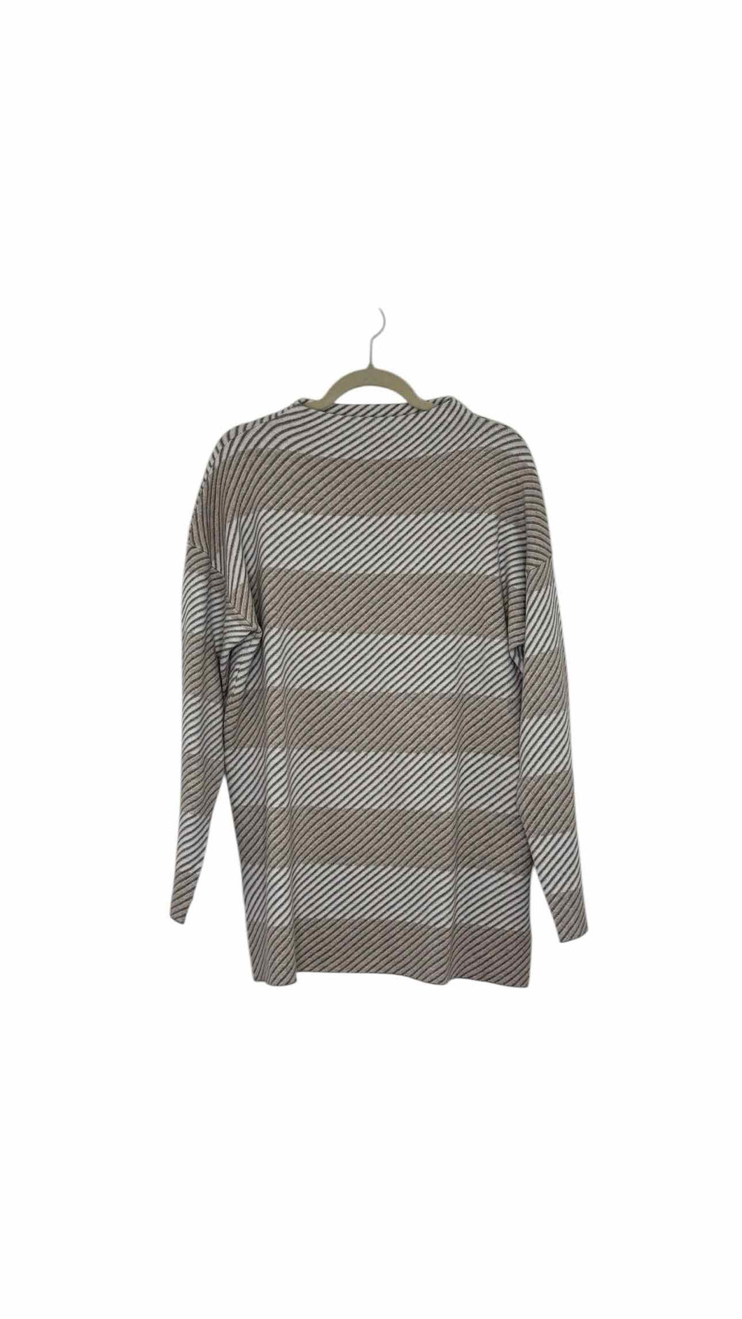 Rachel Zoe Size Large Grey Stripe Pre-Owned Sweater- Ladies