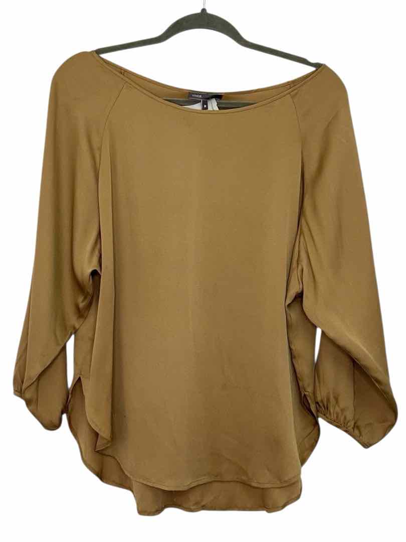 Vince Size Medium Gold Pre-Owned Blouse- Ladies