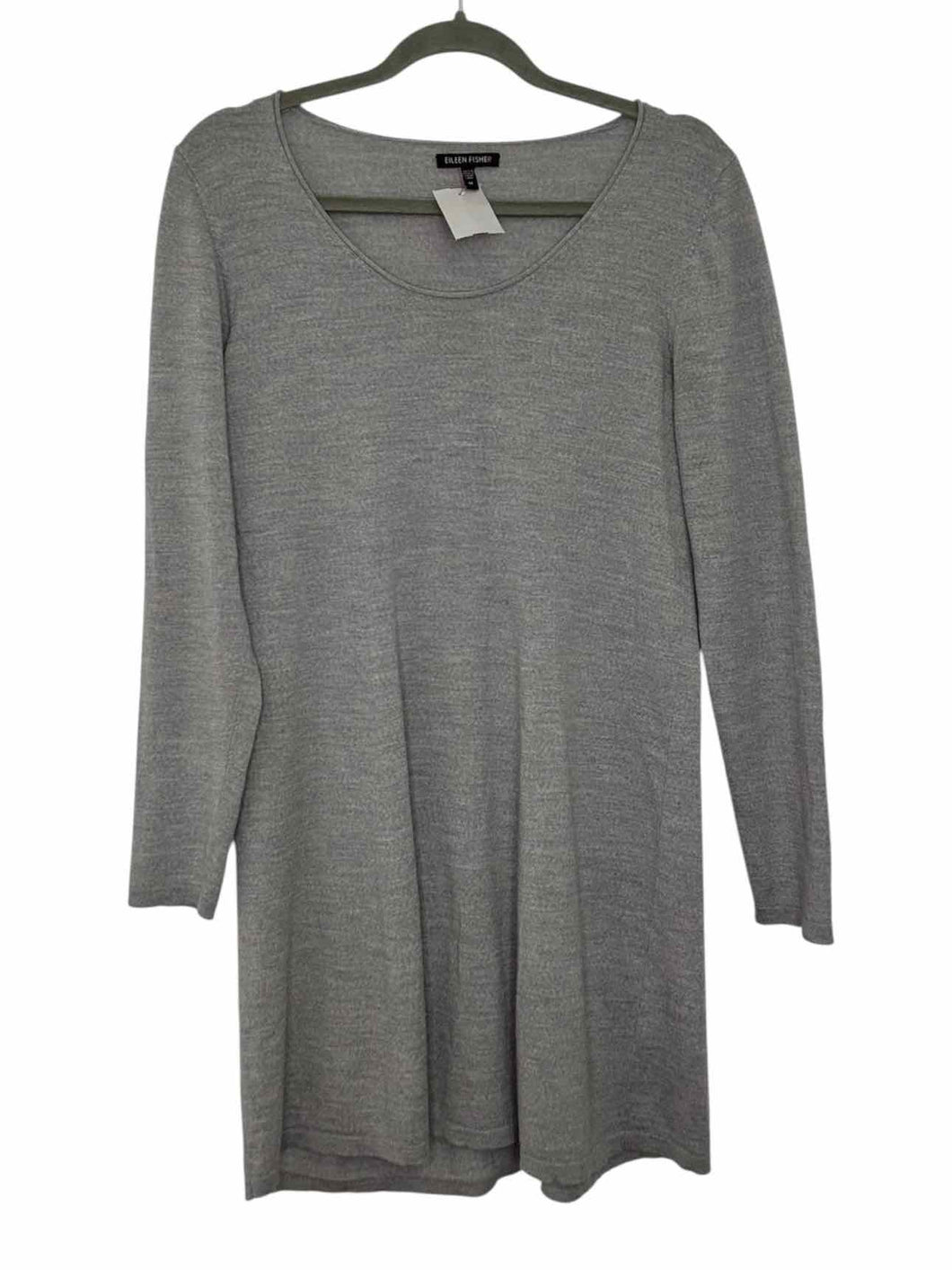 Eileen Fisher Size Medium Grey Pre-Owned Dress- Ladies