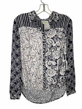 Load image into Gallery viewer, Maeve Size Small Wht/Nav Pre-Owned Blouse- Ladies
