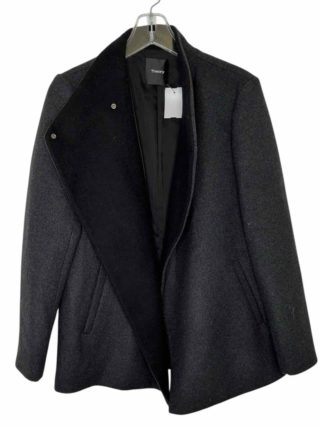 Theory Size Medium Charcoal Pre-Owned Coat- Ladies