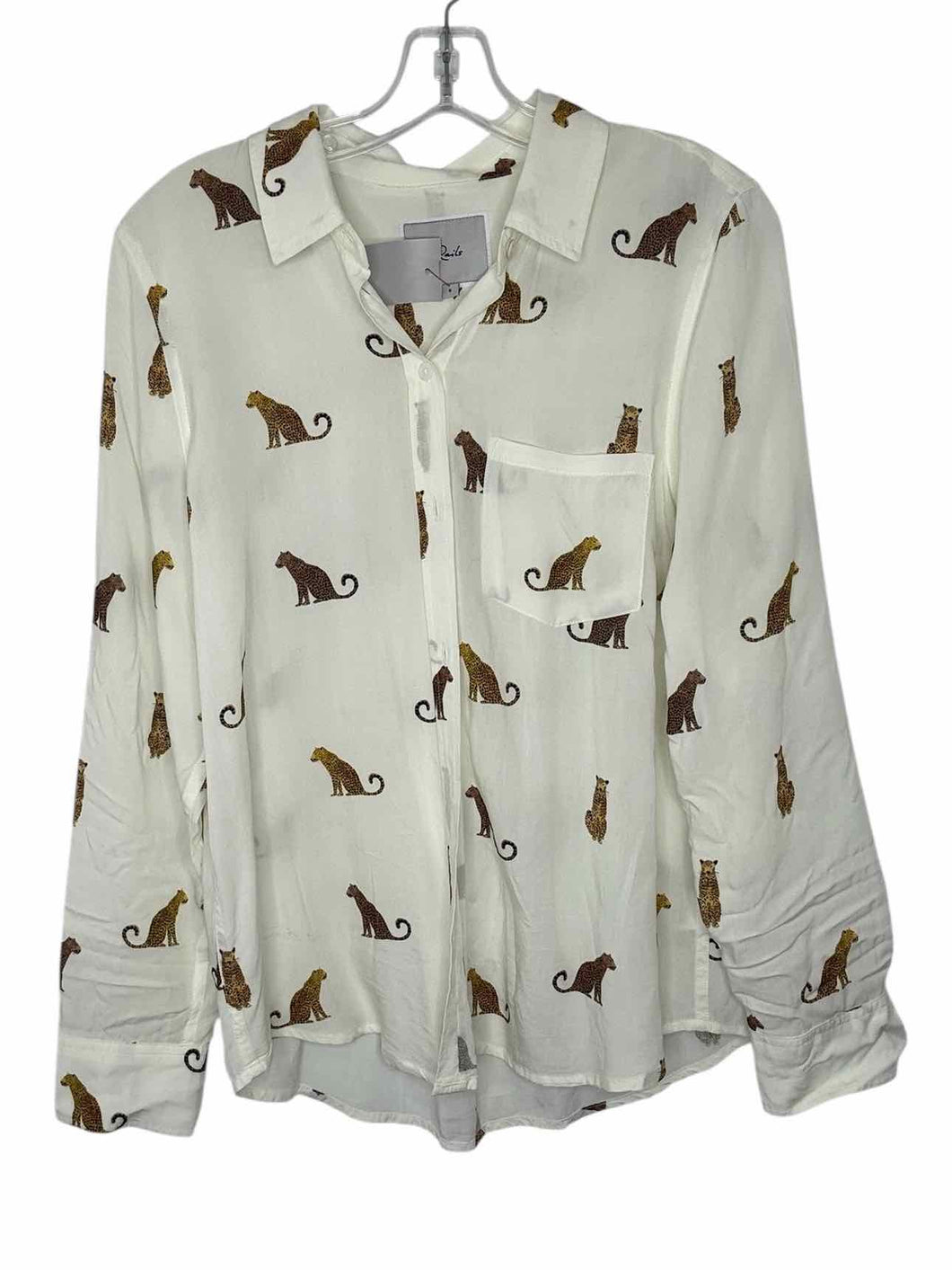 Rails Size Small Cream Print Pre-Owned Shirt- Ladies