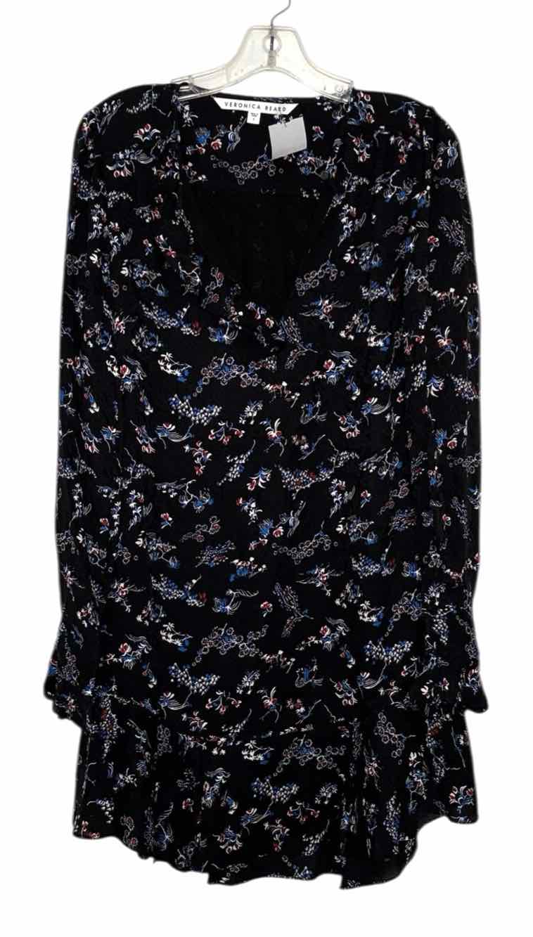 Veronica Beard Size 6 Black Print Pre-Owned Dress- Ladies