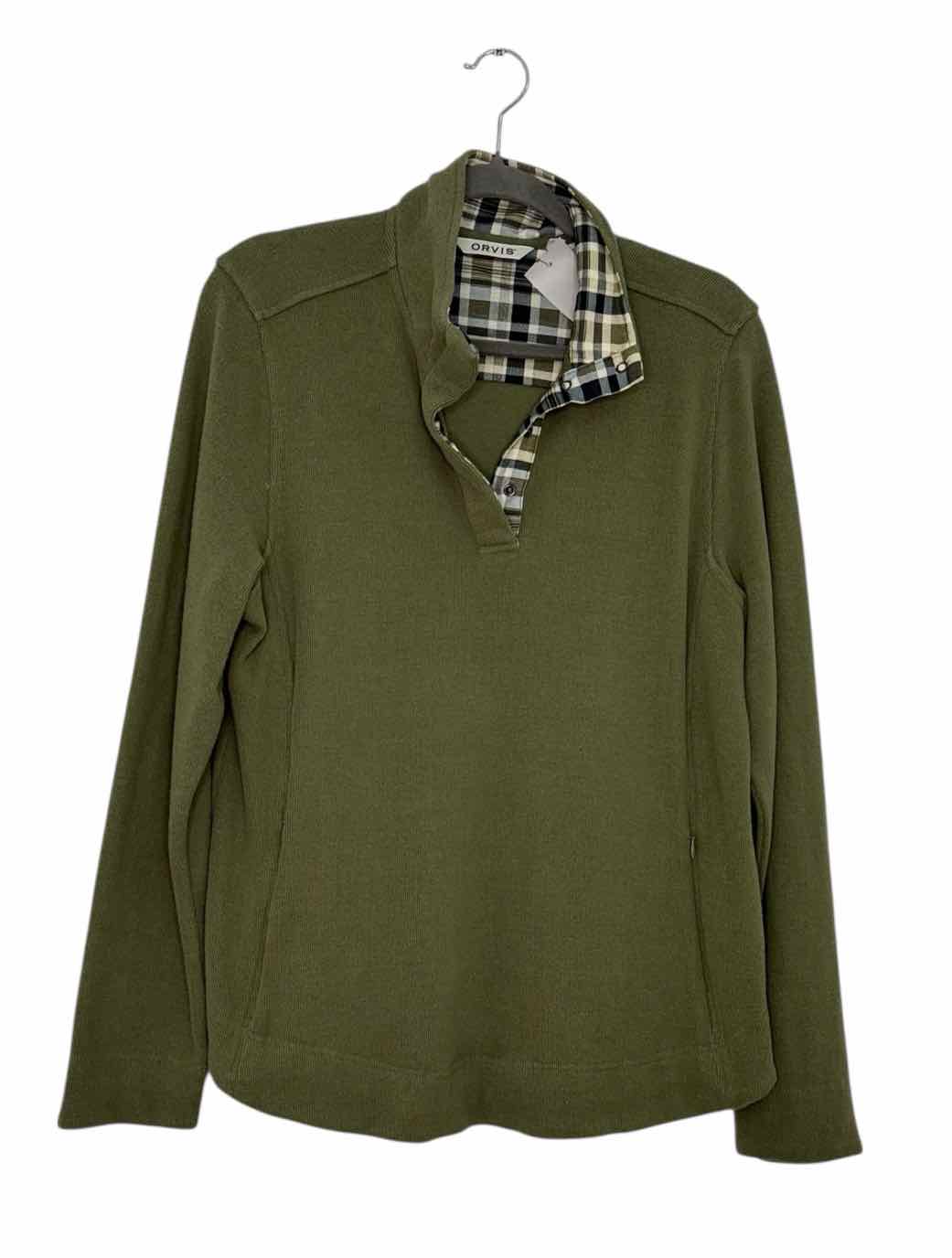Orvis Size Large Green Pre-Owned Pullover- Ladies