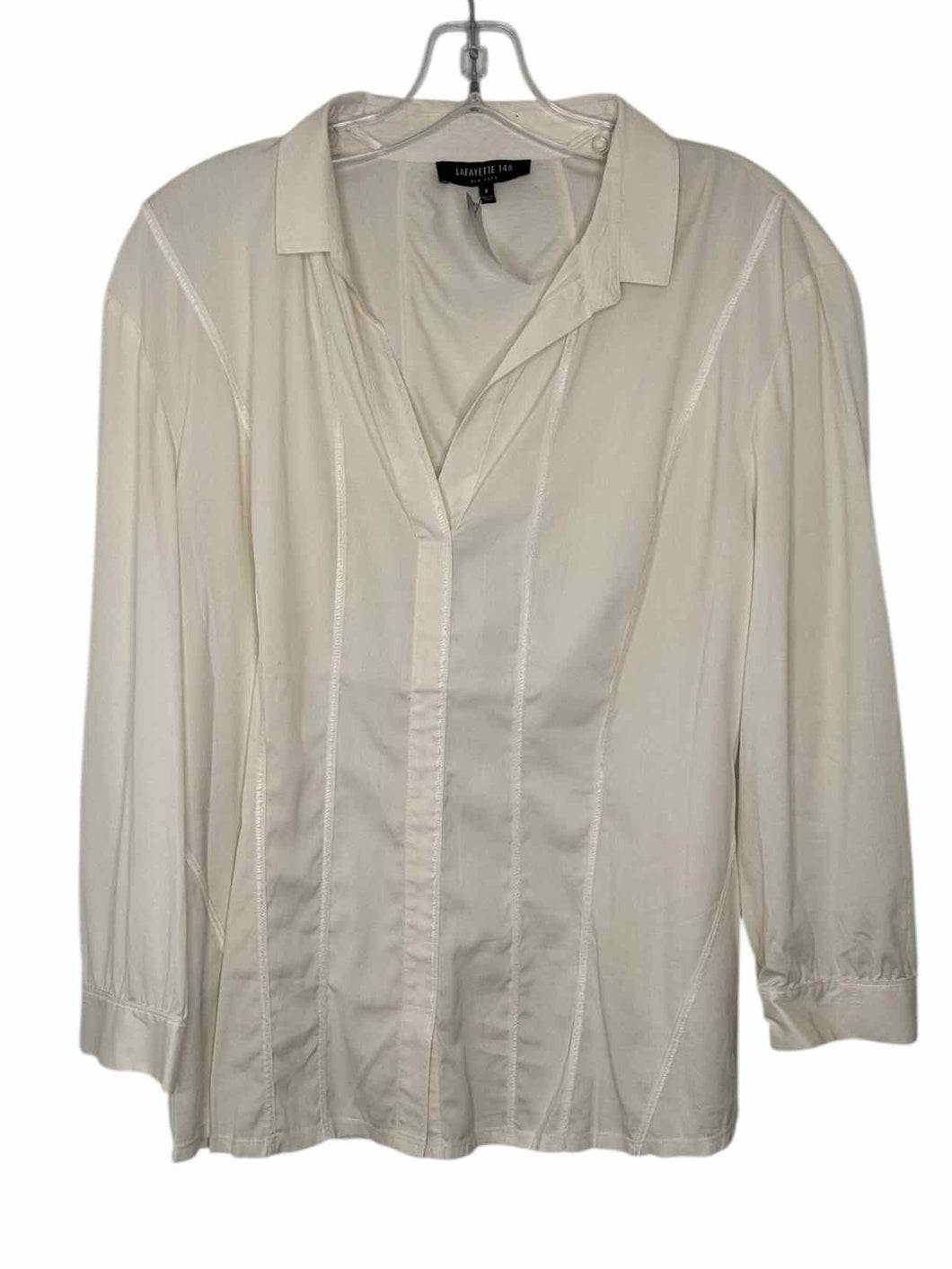 Lafayette 148 Size 8 Cream Pre-Owned Shirt- Ladies