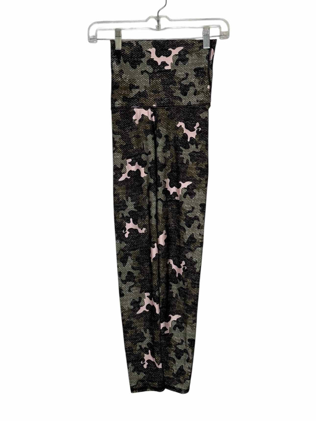 Size X- Small Green Print Pre-Owned Leggings- Ladies