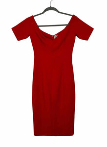Cinq A Sept Size 4 Red Pre-Owned Dress- Ladies