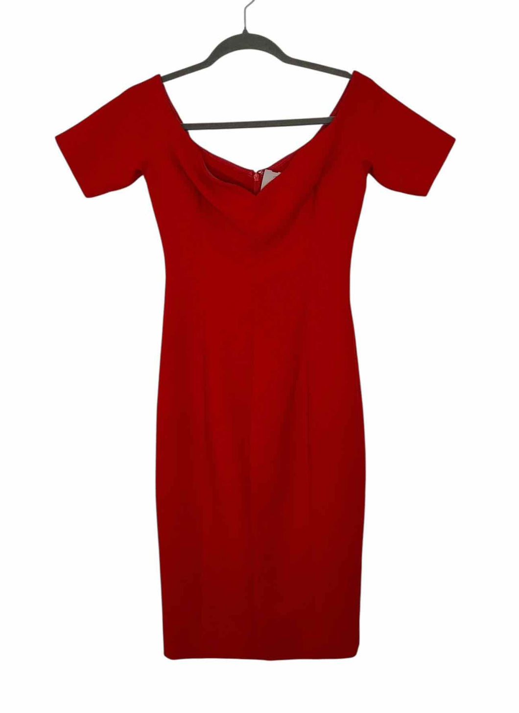 Cinq A Sept Size 4 Red Pre-Owned Dress- Ladies