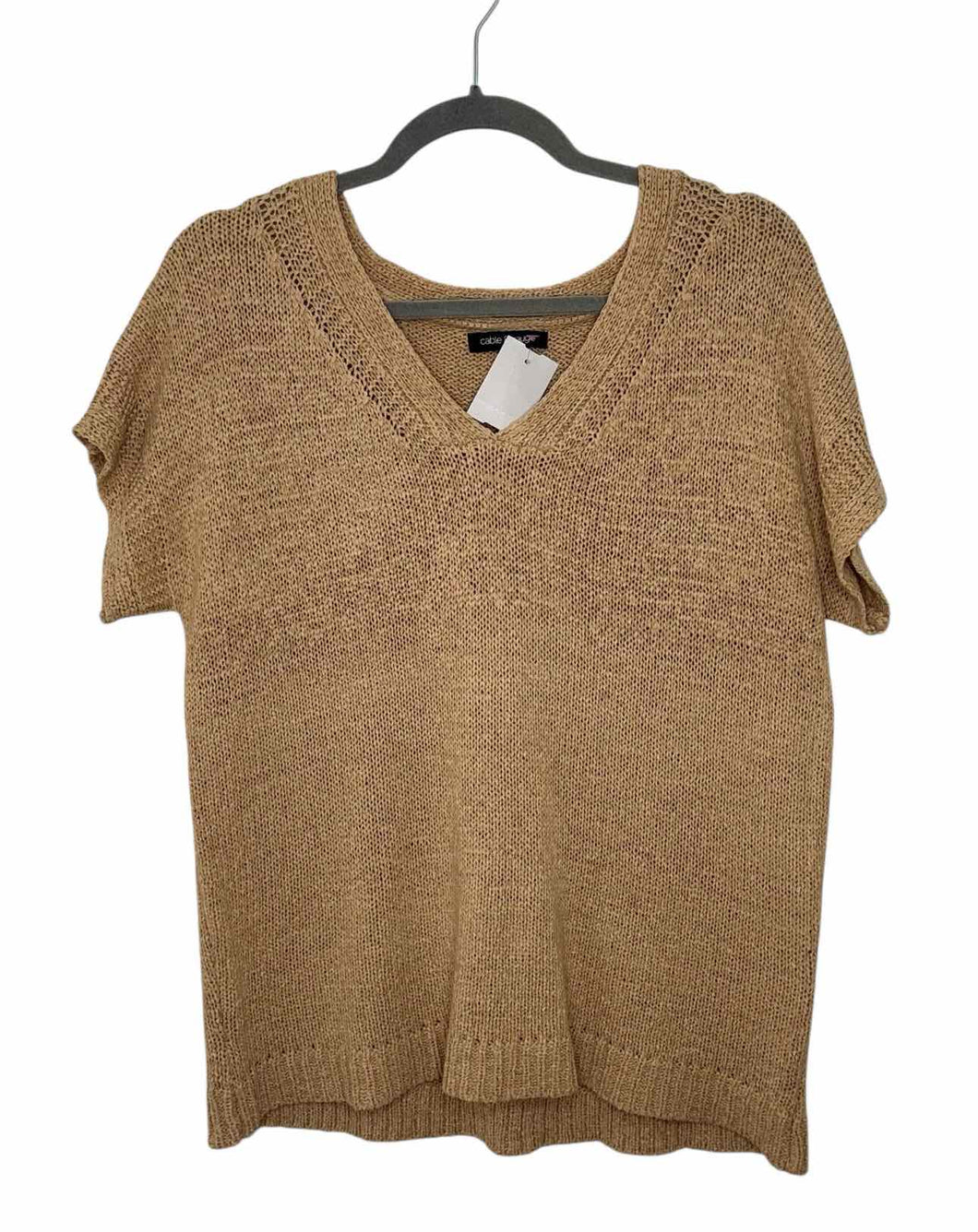 Cable & Gauge Size Medium Tan Pre-Owned Sweater- Ladies