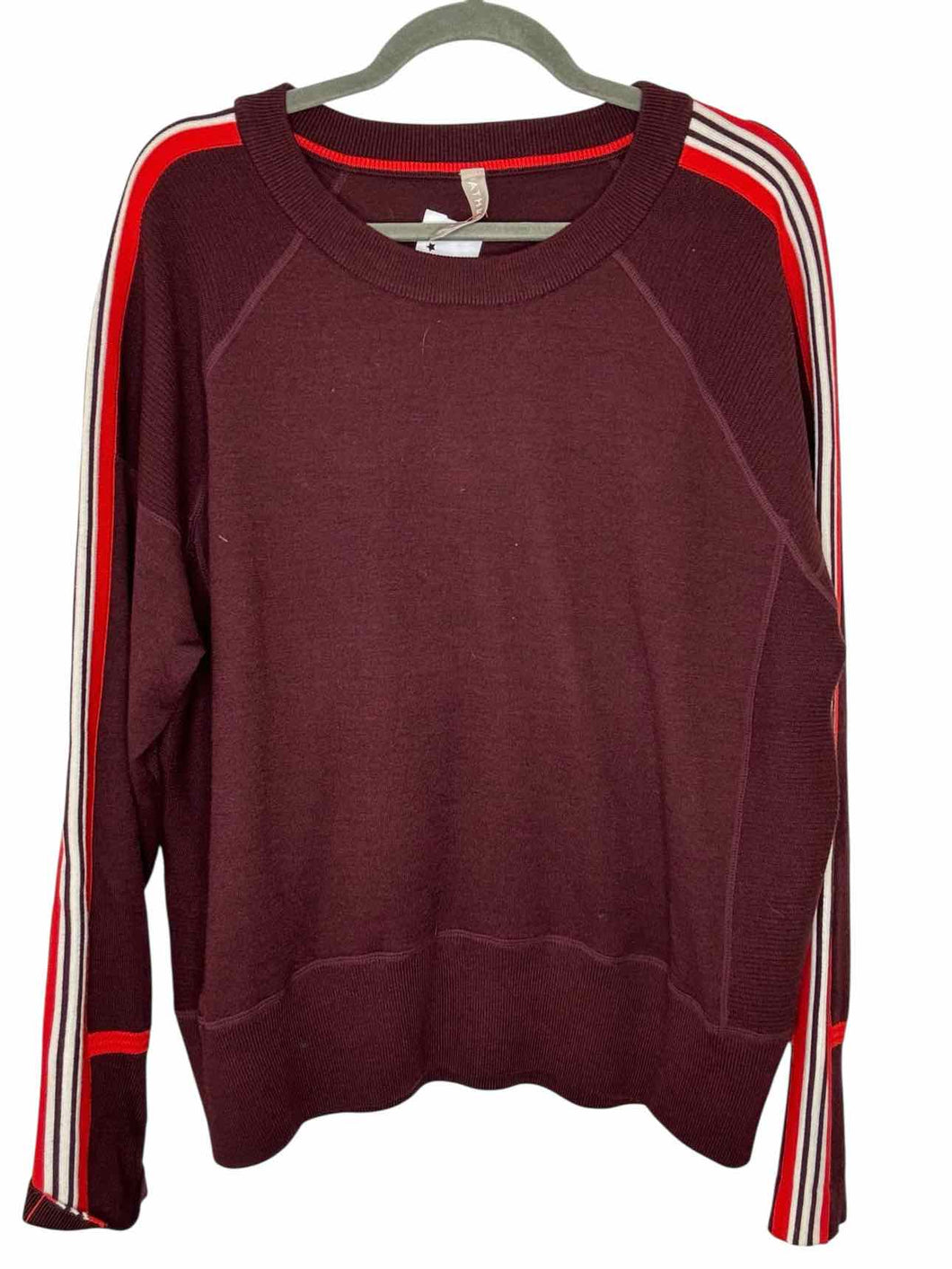 Athleta Size Large Burgundy Pre-Owned Sweater- Ladies
