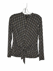 Size X- Small Black Print Pre-Owned Blouse- Ladies