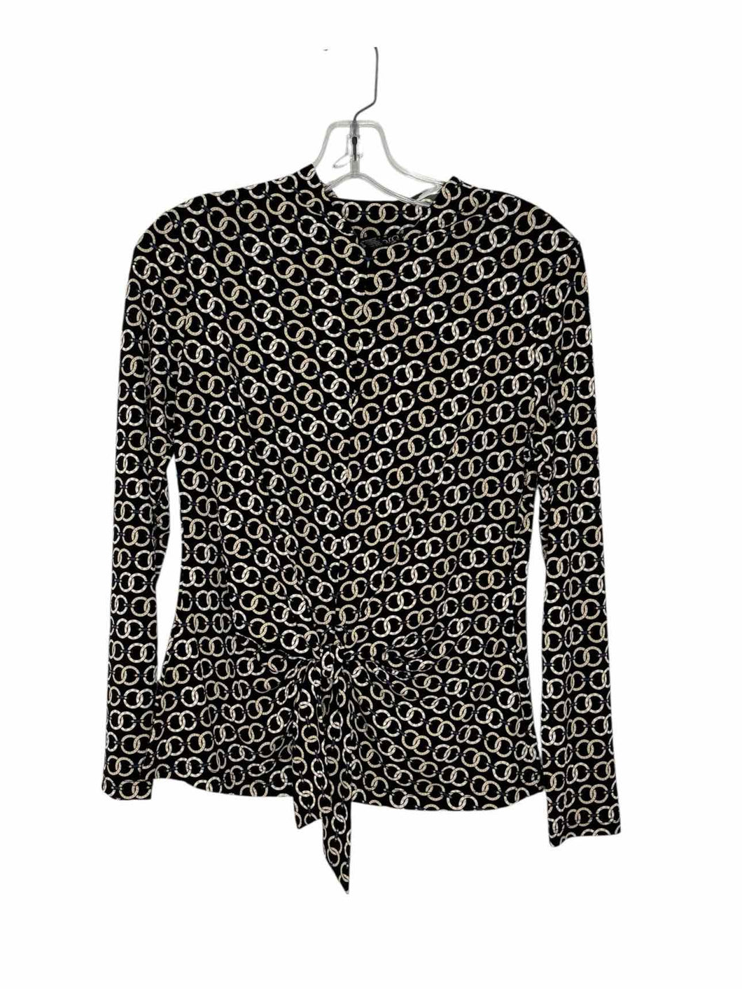 Size X- Small Black Print Pre-Owned Blouse- Ladies