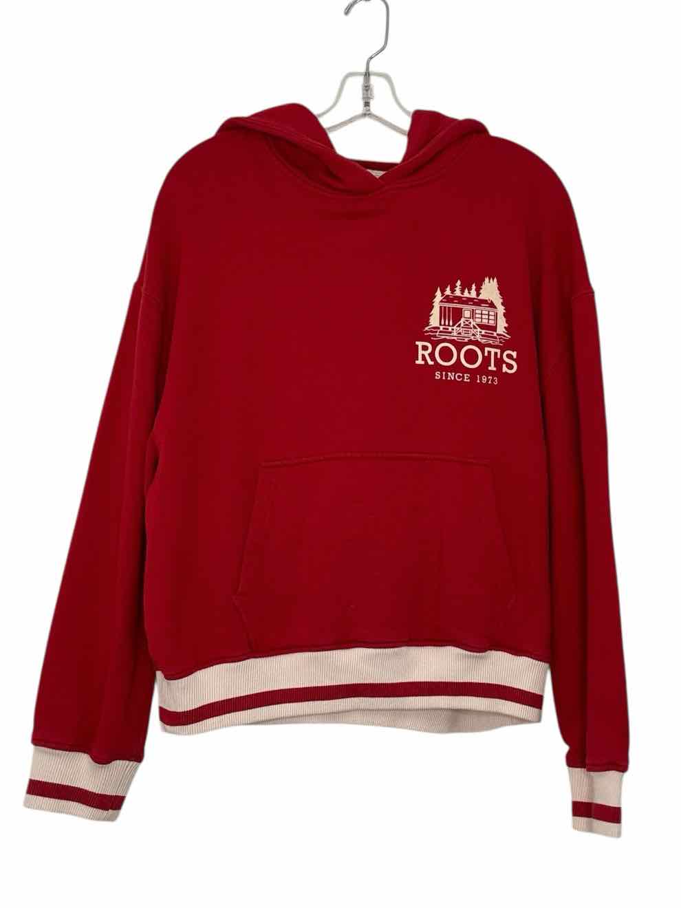 Roots Size Medium Red Pre-Owned Sweatshirt- Ladies