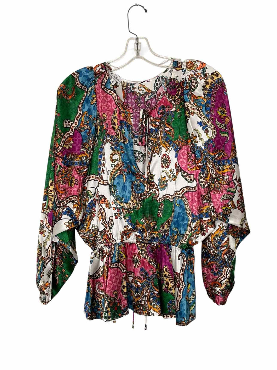 Robert Graham Size X- Small Pink Print Pre-Owned Blouse- Ladies