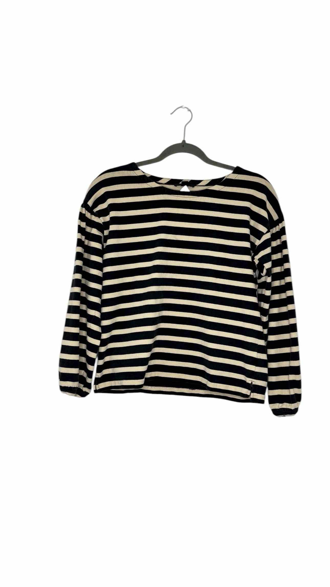 J Crew Size X- Small Blk/Bge Pre-Owned Top- Ladies