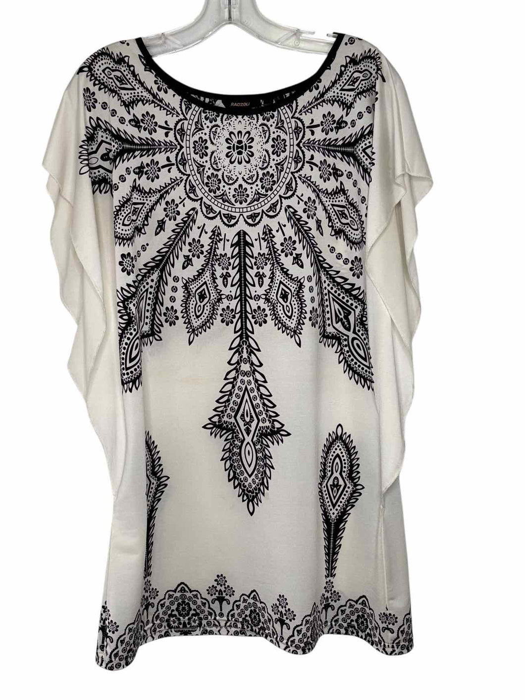Size Small Cream Print Pre-Owned Blouse- Ladies