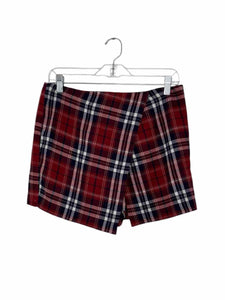 Cooperative Size 8 Red Plaid Pre-Owned Skirt- Ladies