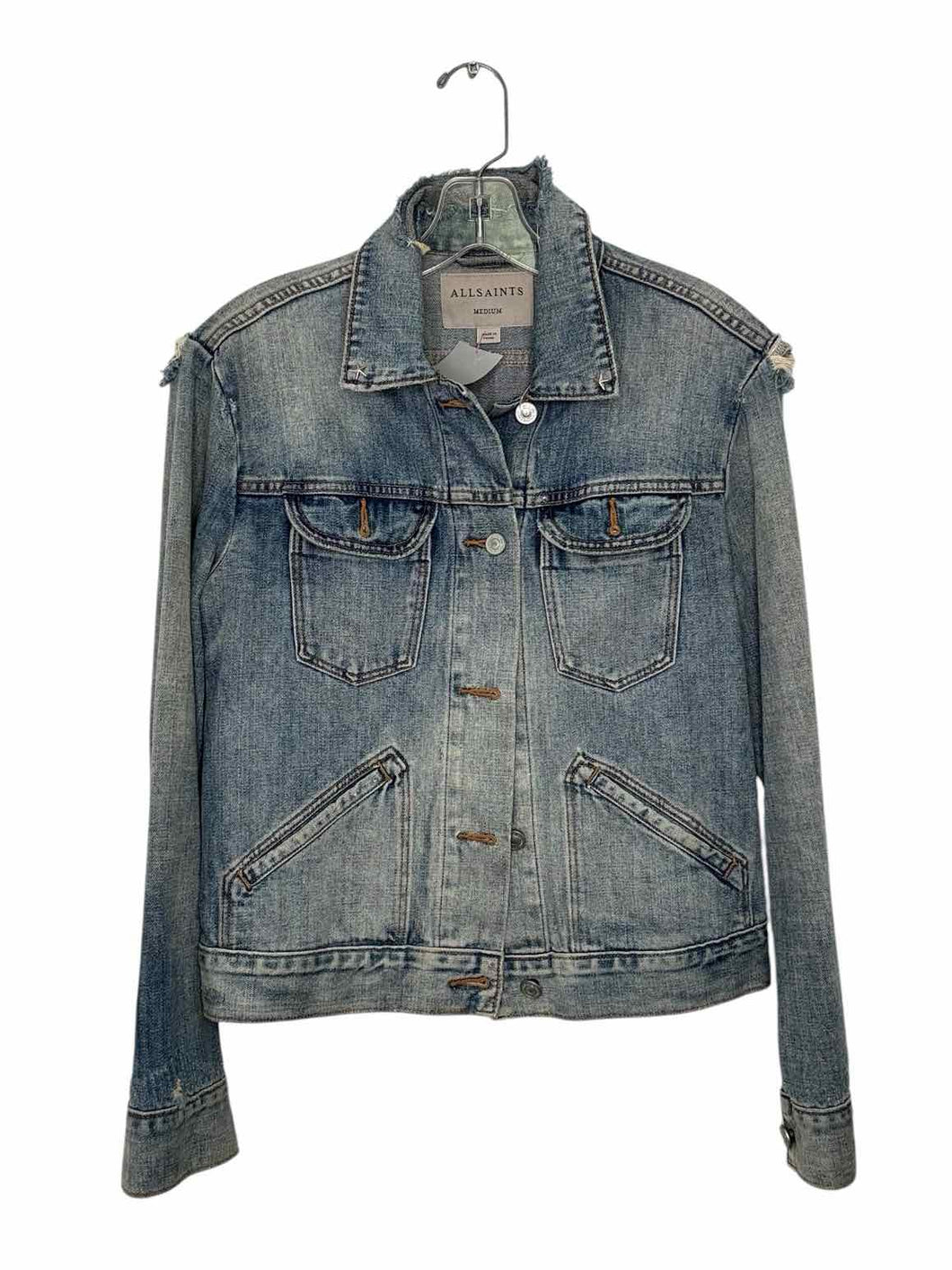 All Saints Co. Size Medium Denim Pre-Owned Jacket- Ladies
