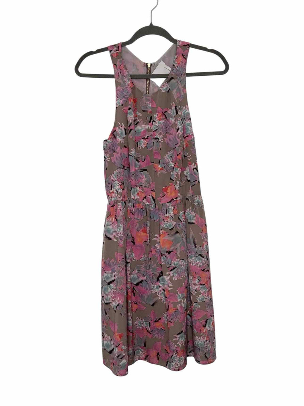 Rebecca Taylor Size 4 Grey Print Pre-Owned Dress- Ladies