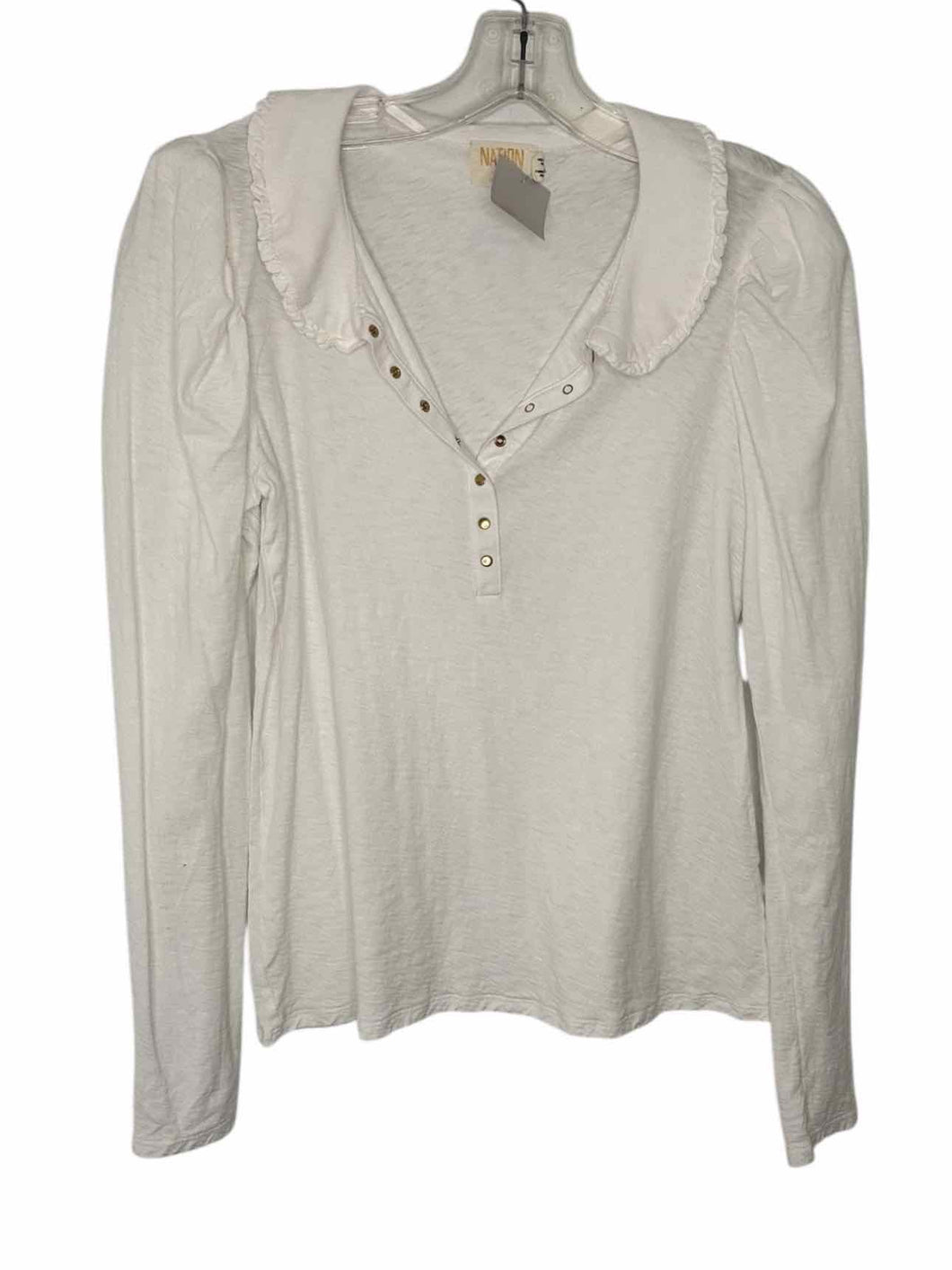 Nation LTD Size Medium White Pre-Owned Pullover- Ladies