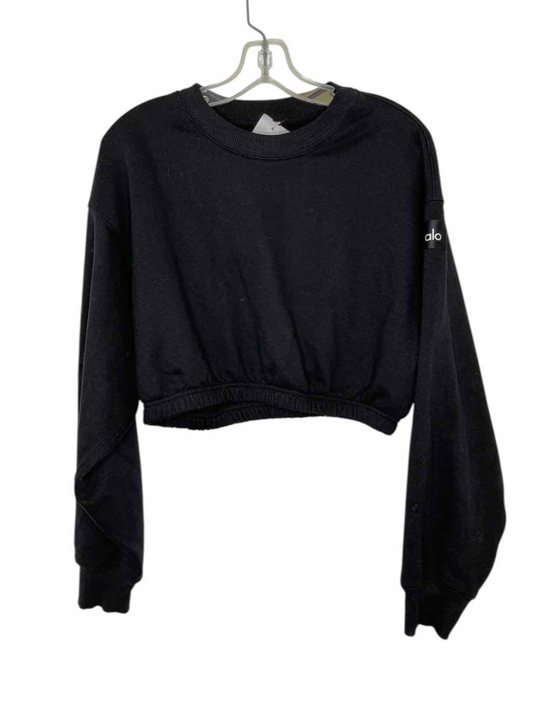 Alo Yoga Size Small Black Pre-Owned Sweatshirt- Ladies