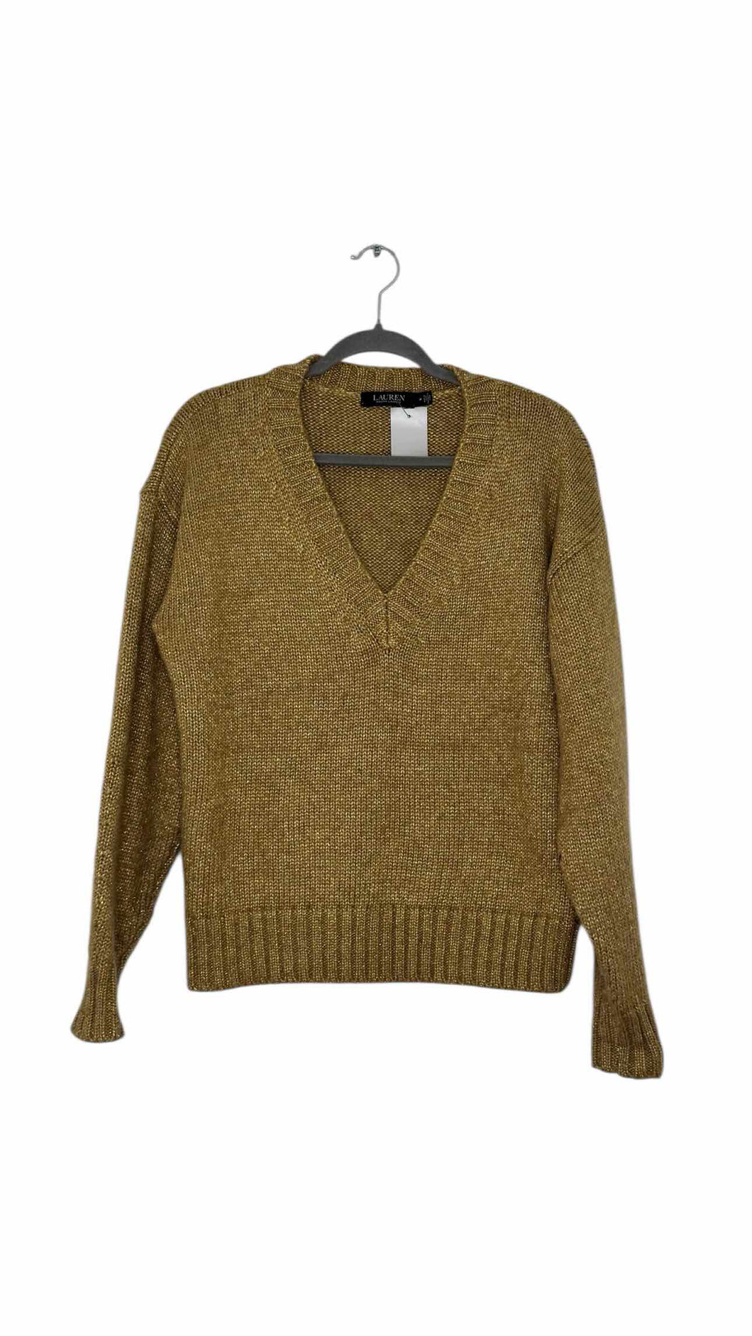 Ralph Lauren Size Medium Gold Pre-Owned Sweater- Ladies