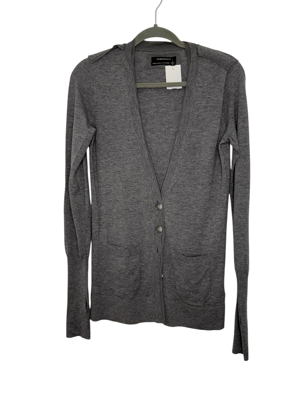 Club Monaco Size Medium Grey Pre-Owned Sweater- Ladies
