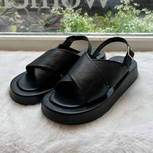 Load image into Gallery viewer, Seychelles Size 8.5 Black Sandal Footwear- New in Box Shoes- Ladies
