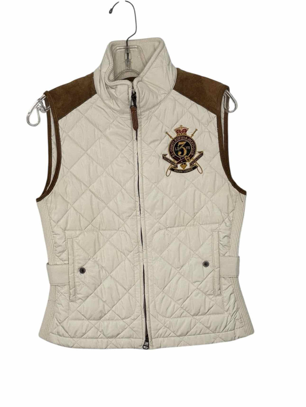 Ralph Lauren Sport Size Medium Cream Pre-Owned Vest- Ladies