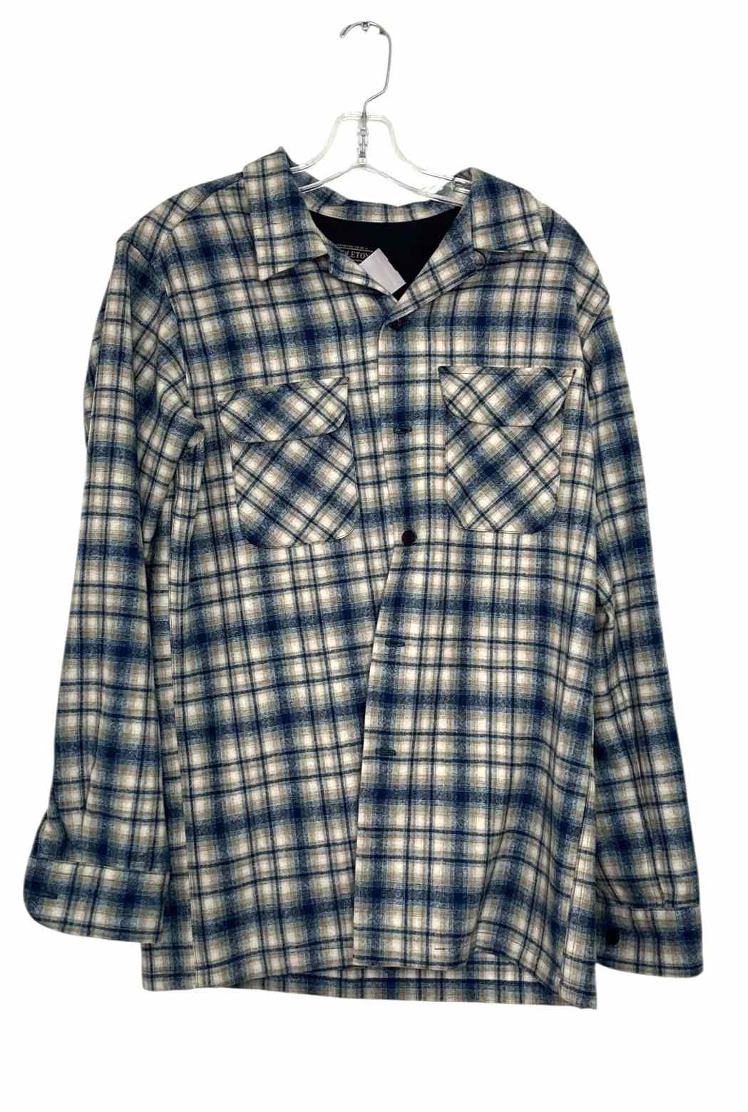 Pendleton Size M Tan Plaid Pre-Owned Shirt- Mens