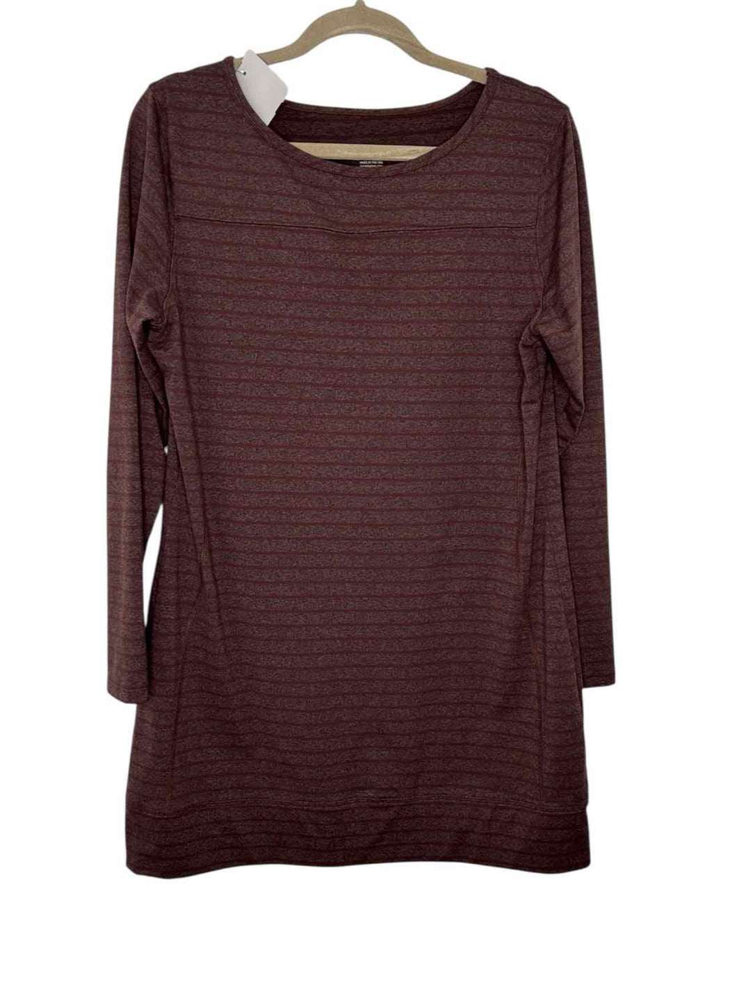 Carve Designs Size Large Purple Stripe Pre-Owned Dress- Ladies