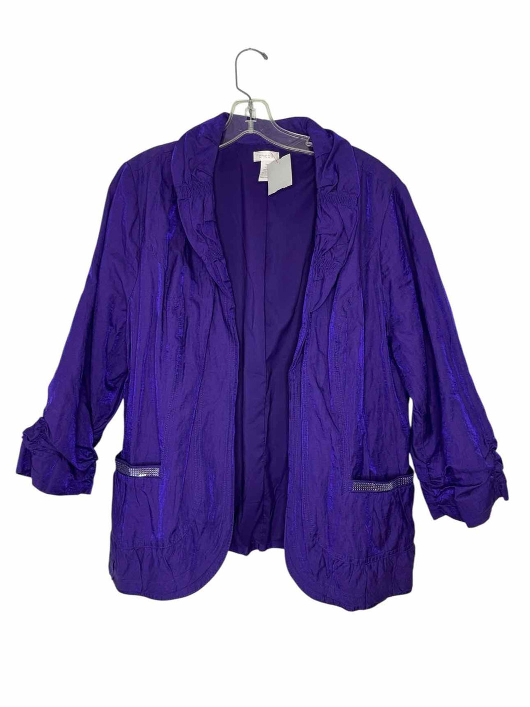 Chicos Size X-Large Purple Pre-Owned Jacket- Ladies