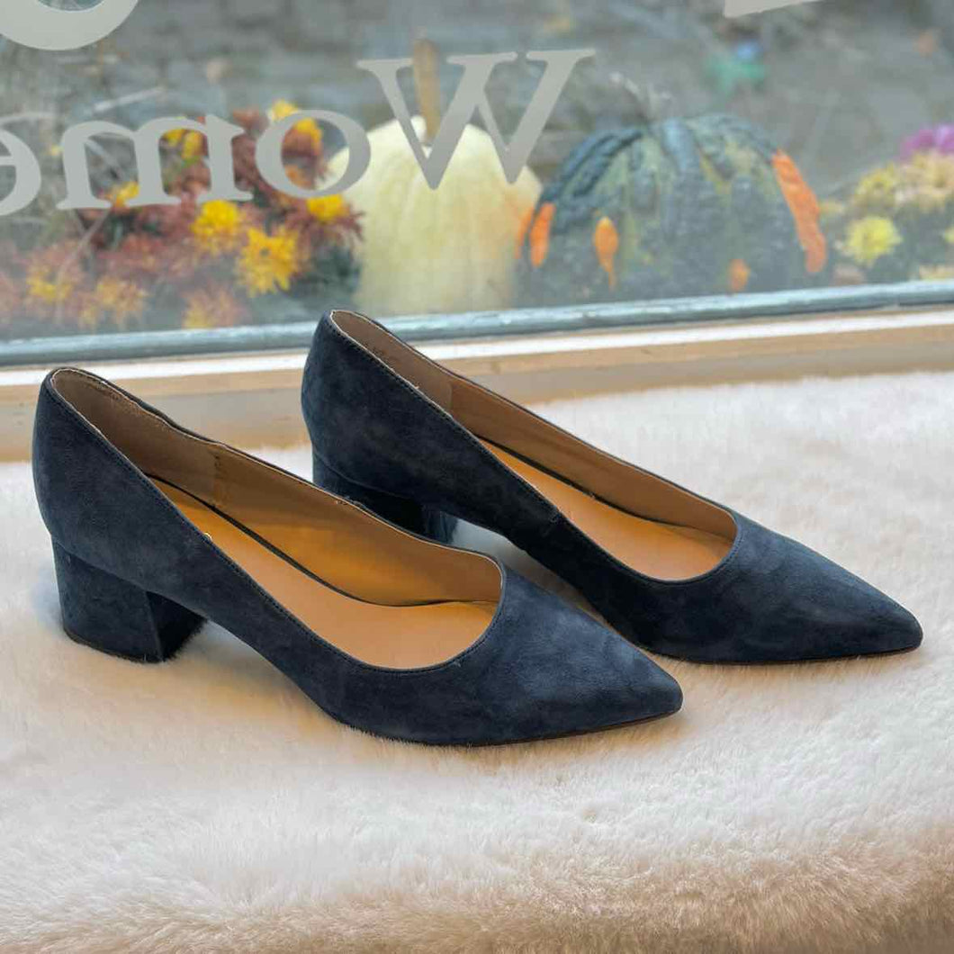 Franco Sarto Size 9.5 Blue Heels Pre-Owned Shoes- Ladies