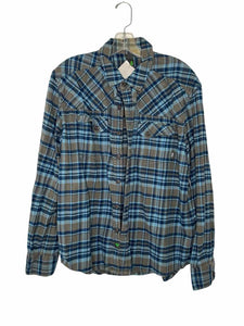 Stio Size Medium Blue Plaid Pre-Owned Shirt- Ladies