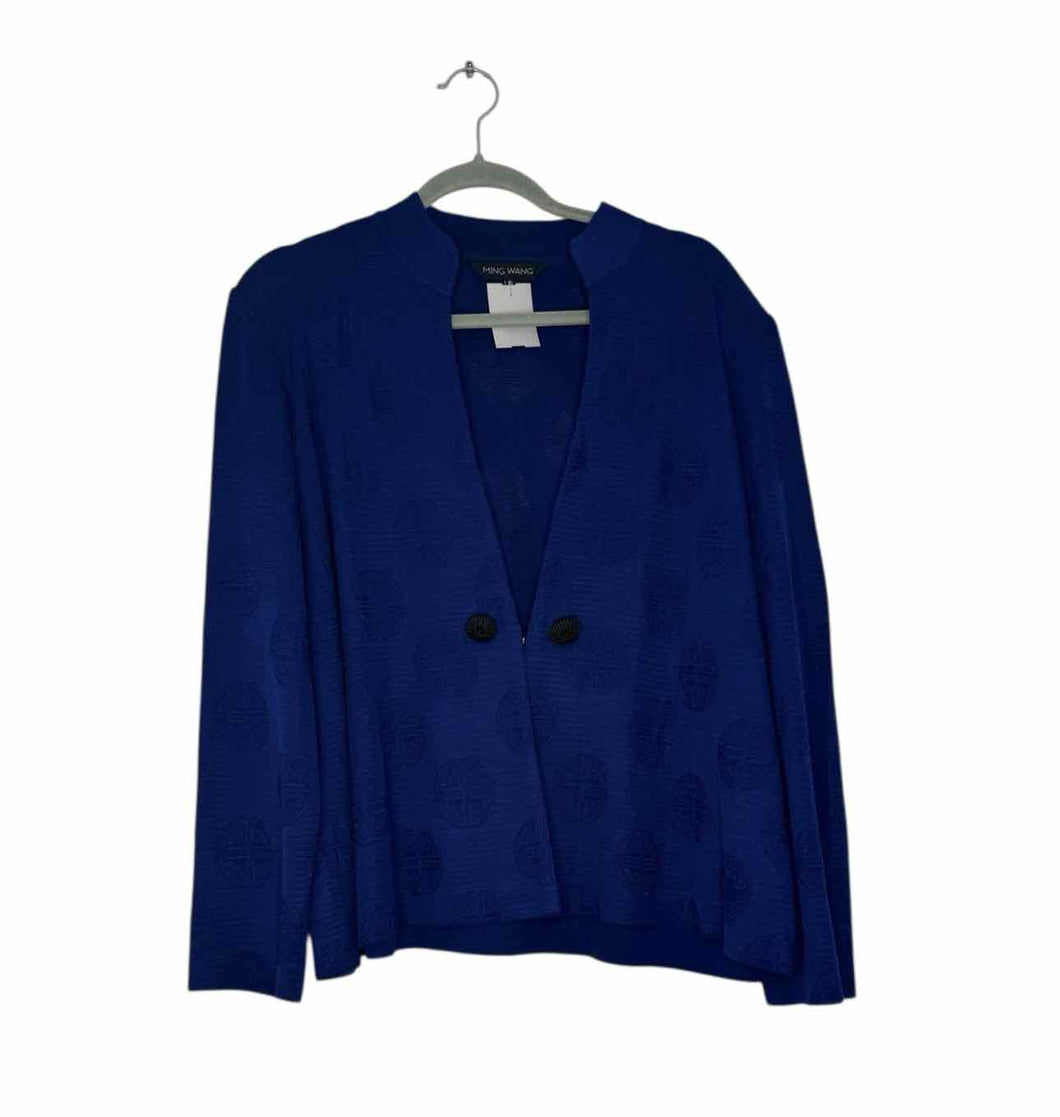 Ming Wang Size X-Large Blue Pre-Owned Blazer/Indoor Jacket- Ladies
