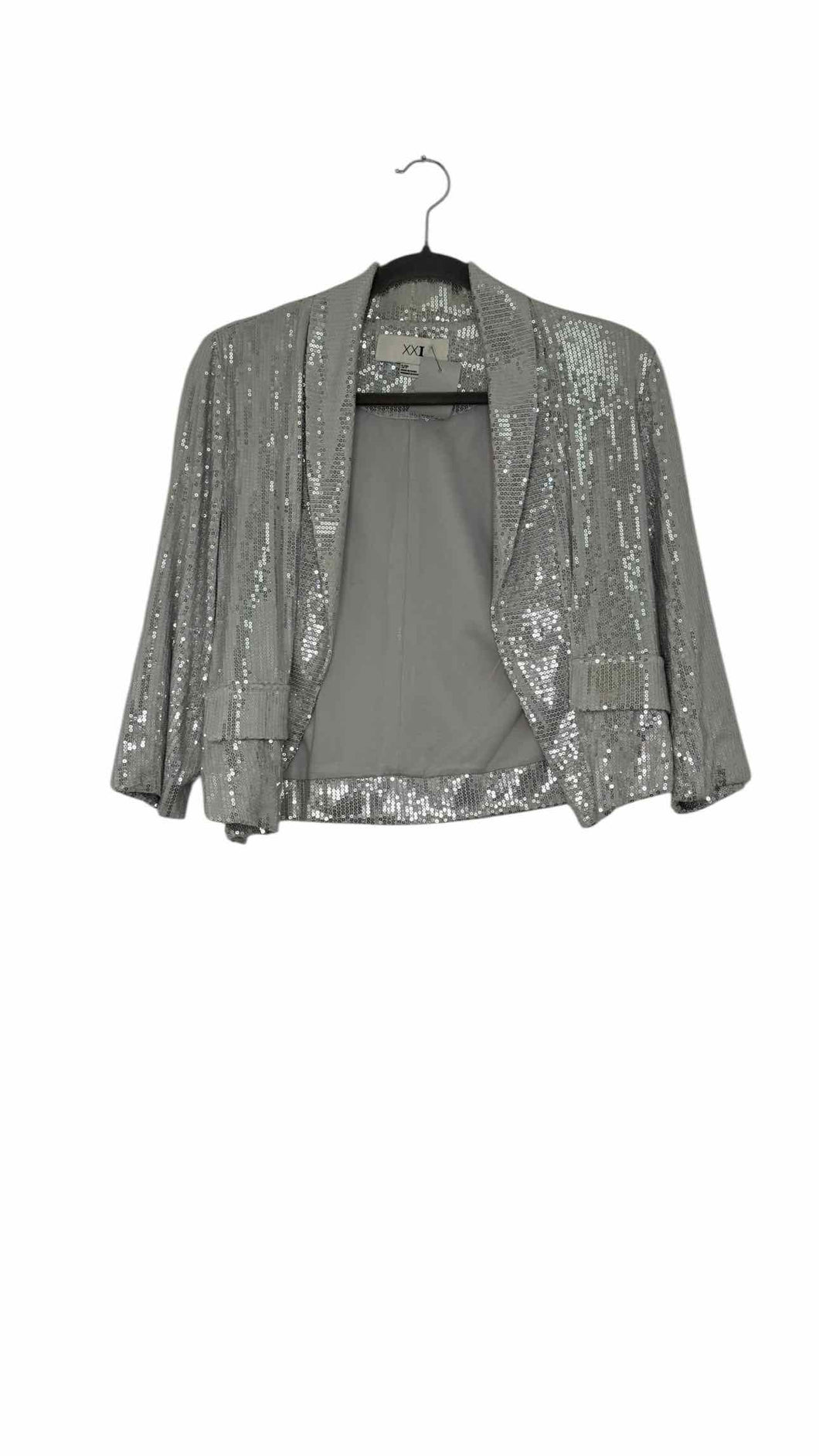 XXI Size Small Silver Pre-Owned Blazer/Indoor Jacket- Ladies