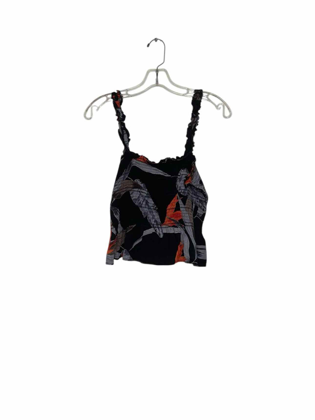 Patrons of Peace Size Medium Navy Print Pre-Owned Tank Top- Ladies